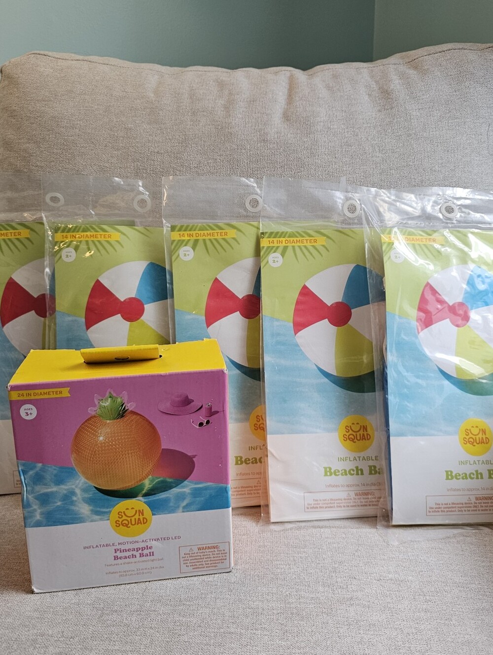 NWT- Set Of 6 Beach Balls